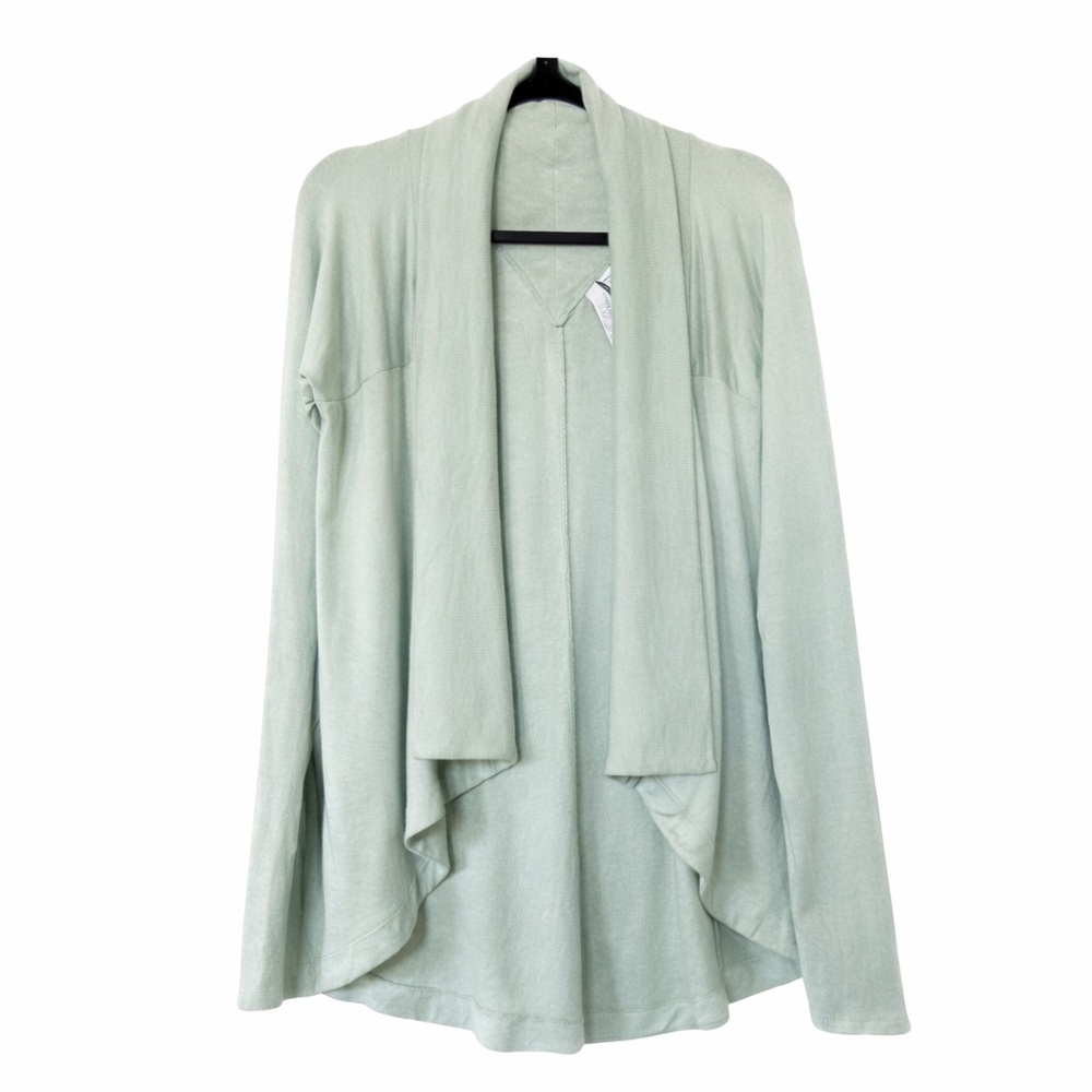 Athleta Mint Green Draped Open Front Modal Cardigan XXS